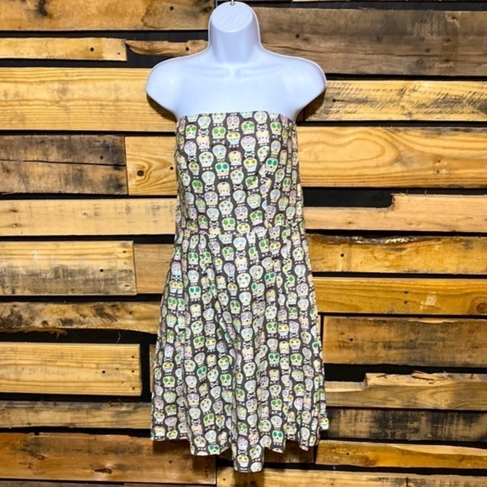 Beehop & Wally Skull Strapless Dress Medium Made in The‎ USA